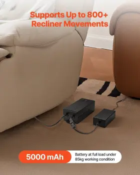 Vevor 197988880080 Battery Pack For Reclining Furniture 5000 Mah 2-pin Recliner