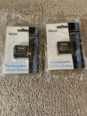Ahdbt-401 Vivitar 681066850893 New Rechargeable Lithium Battery For Gopro Hero 4 - Set Of Two