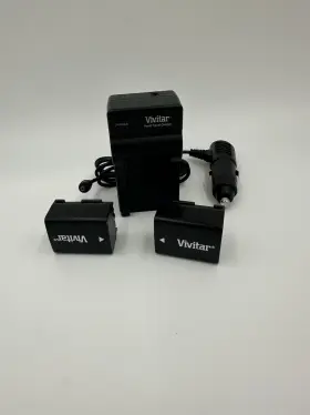 Viv-cb-808 Vivitar 744664789511 Two Batteries Li-ion 7.4v 900mah For Canon Bp-808 With Vivid Charger
