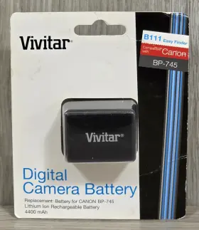 Viv-cb-11lh Vivitar Rechargeable Lithium Ion Battery For Canon Bp-745 4400 Mah - New