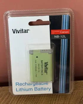 Vivitar Viv-cb-12l Lithium-ion Rechargeable Battery For Canon Nb-12l