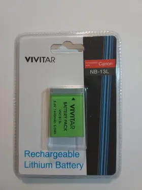 Viv-cb-13l-c4-cb-13l Vivitar Replacement Battery Nb 13l For Canon Powershot Sx620 Hs Sx720
