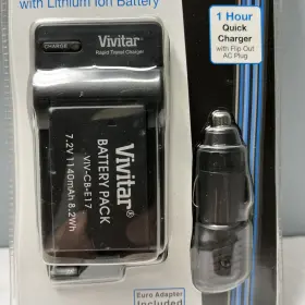 Viv-cbe17-2c3-cbe17 Vivitar Vivatar Lp-e17 Replacement Battery And Charger For Canon Eos M5 77d 200d Camera #3