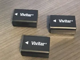 Viv-sb-fw50 Vivitar Lot Of 3 - Genuine Rechargeable Lithium-ion Battery