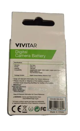 Xpdce10-sh Vivitar Lp E10 Rechargeable Replacement Battery For Canon Eos Rebel T7 T6 T5 #2
