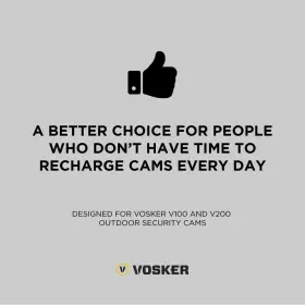 Vosker 628504653173 Rechargeable Battery Pack And Outdoor Charger For V100 V200 Security Came #2