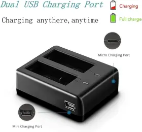 Vvhooy 313116523579 Action Camera Battery Pack 2 Pcs 3.7v 900mah Rechargeable Li-ion #2