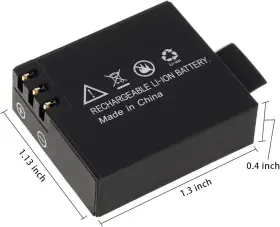 Vvhooy 313116523579 Action Camera Battery Pack 2 Pcs 3.7v 900mah Rechargeable Li-ion #3