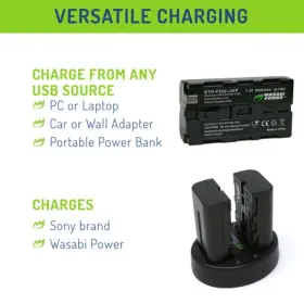 Wasabi 610074883807 Power 2600mah Black 2 Pack Battery And 2000mah Dual Usb Charger Kit #2