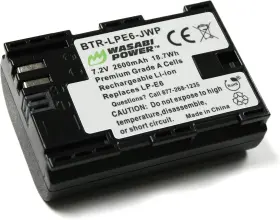 Lp-e6n Wasabi Power 445033319317 Lp-e6 Battery For Canon Eos 5d Mark Ii/iii/iv 5ds R