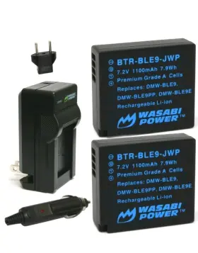 Wasabi Power 610074876991 Battery 2-pack And Charger For Panasonic Btr-ble9 Lch-ble9