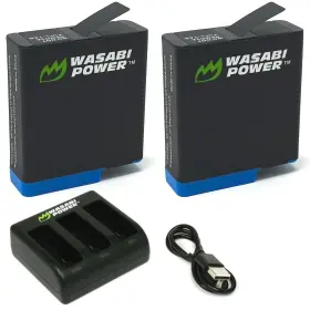 Wasabi Power 610074886525 Battery 2-pack Fully Decoded And Charger For Gopro Hero 8/7/6/5