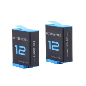 Wasabi Power 610074887447 2-pack Battery For Gopro 12 11 10 9 Long Endurance Large Capacity 2000mah