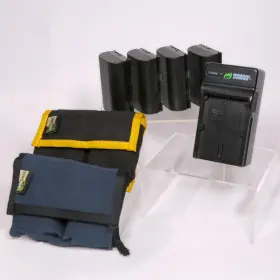 Lp-e6 Wasabi Power 610074887492 Battery 4-pack Charger For Canon Utility Pouches Included