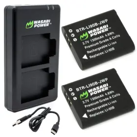 Db-110 Wasabi Power 610074888192 Battery 2-pack And Usb-c Dual Charger For Ricoh