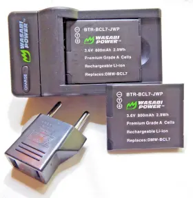 Wasabi Power Btr-bcl7-jwp-001 Lithium Ion Batteries And Charger Dmw-bcl7