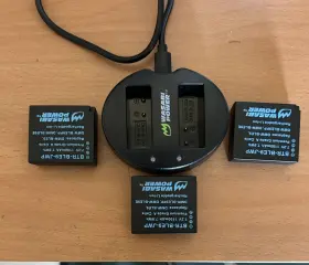 Btr-ble9-jwp Wasabi Power Battery 3-pack And Dual Charger For Panasonic Zs200