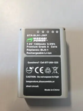 Btr-bln1-jwp-001 Wasabi Power Battery For Olympus Bln-1 Bcn-1