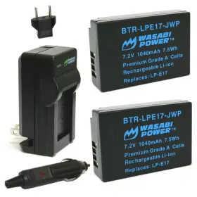 Kit-btr-lpe17-lch-lpe17 Wasabi Power Battery 2-pack And Charger Kit-btr-lpe17 For Canon Lp-e17