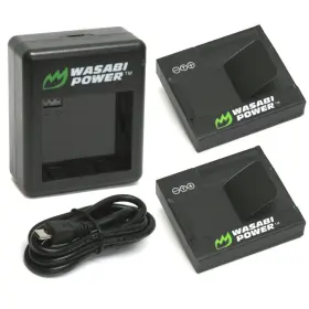 Kit-btr-yicam-lch-yicam-01 Wasabi Power Battery 2-pack And Dual Charger For Yi Action Camera