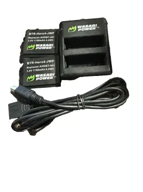Ahdbt-401 Wasabi Power Kit-tri-hero4 Battery 2-pack And Charger For Gopro Hero4 #3