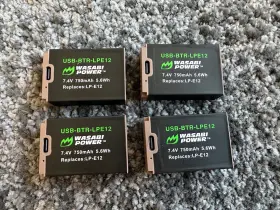 Usb-btr-lpe12 Wasabi Power 4x Usb Battery For Canon Lp-e12 With Internal Usb-c Charging - Used