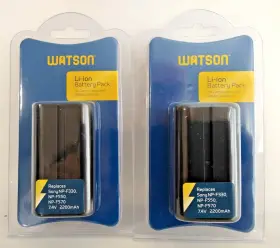 Np-f330 Watson Bm1018 Lot Of 2 B-4203 Li-ion Battery Pack 7.4v 2200mah Sony F550 F570
