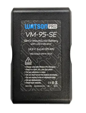 Vm-95-se Watson Pro 14.4v 95wh Slim V-mount Li-ion Battery With Led Indicator