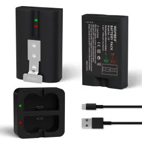 Wd-v4-us Wdpoer 2-pack 7200mah Replacement For Ring Battery With Charger Station Compatible