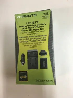 Xtlpe17ch Xit Canon Lp-e17 Lpe17 Rechargeable Battery And Ac/dc Turbo Travel Kit
