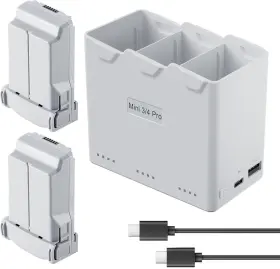 Bt-mn3 Yateoo Dji Mini 3/4 Pro Intelligent Flight Replacement Battery Plus Charging Hub 2-pack