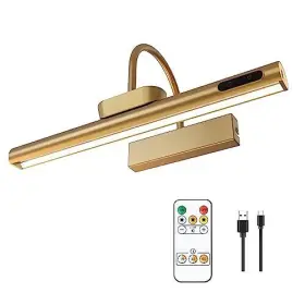 Ym-yz350 Zhongshan Rebecca Lighting Factory Dimmable Cordless Picture Light With Controller And 14 Inch L X 6.3 W H Gold #2