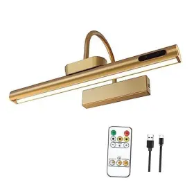 Ym-yz350 Zhongshan Rebecca Lighting Factory Dimmable Cordless Picture Light With Controller And 14 Inch L X 6.3 W H Gold