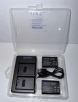 Beston Power Battery 2-PACK And Dual Charger For Canon LP-E10 New Open Box. Fixed Price $19.74.