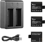 Vemico Action Camera Battery, 3X1050MAH Rechargeable Sports Battery-black. Fixed Price $30.29.