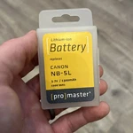 Promaster NB-5L Lithium Ion Battery For Canon Cameras. Fixed Price $15.00.
