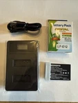 Gorofo 2-PACK LP-E12 Digital Camera Batteries And Led Dual Slot Charger Set. Fixed Price $22.95.