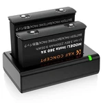 K&f Concept 360 X4 Battery, 2 Pack Batteries And Fast Led Charger Compatib.... Fixed Price $24.62.