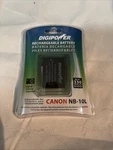 Canon NB-10L Digipower Rechargeable Battery Digital Camera 7.4V 820MAH New Pack. Fixed Price $6.99.
