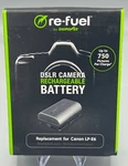 Digipower RF-LPE6 Rechargeable Li-ion Replacement Battery For Canon LP-E6. Fixed Price $12.99.
