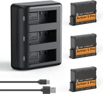 K&f Concept 3PACK Camera Battery Charger For Dji Osmo Action 6/5 PRO/4/3/360. Fixed Price $53.19.