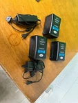 Three Savage Lithium V-mount Batteries With Chargers 14.8V, 190 Wh. Fixed Price $550.00.