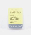 Promaster #6223 Lithium Ion Li-on Replacement Battery For Panasonic CGA-S006. Fixed Price $14.90.