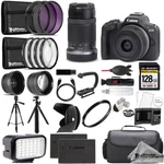 Canon Eos R50 +18-45MM LENS+55-210MM 128GB +ext BAT+9 Pc Filter Mega Kit. Fixed Price $1073.99.