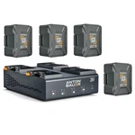 Anton Bauer Dionic 26V LP4 Quad Gold Mount Plus Charger, Bundle With 4X 98WH. Fixed Price $3650.00.