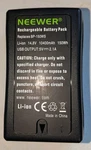 Neewer NW-150WS 14.4V 10400MAH Li-ion Battery For Broadcast Video Camcorder. Fixed Price $69.99.
