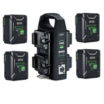 Anton Bauer VM4 4-POSITION Micro Battery Charger, V-mount, Bundle With 4X Titon. Fixed Price $2750.00.