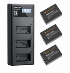 K&f Concept 3-PACK LP-E17 Battery And Upgraded 3-SLOT Lcd Charger Black. Fixed Price $15.00.