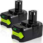 Tenhutt Upgrade 2 Packs 6.0AH Lithium Replacement Battery For Ryobi 18V.... Fixed Price $57.11.