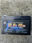Melasta LIFEPO4 Lithium Battery, Model MB-1210, 12.8 Volt, Ah, 128WH. Fixed Price $60.00.